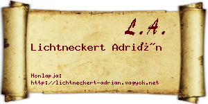 Lichtneckert Adrián névjegykártya